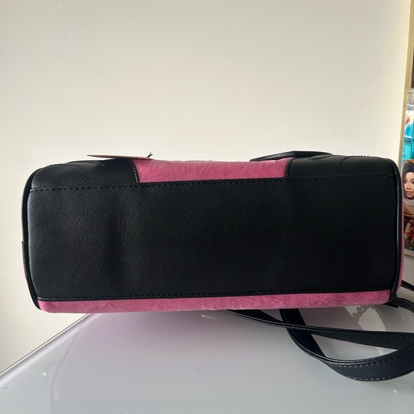 Juicy Dark Pink Velour Heritage Bowler Bag - Picture 6 of 6